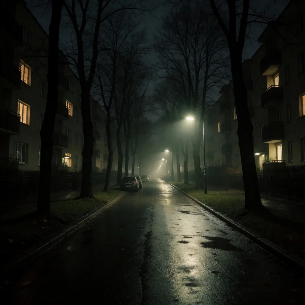 Cicha ulica nocą